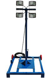 Extendable LED Work Tower that produces 21,600 lumens of light