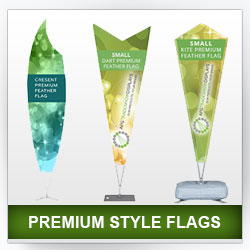 Premium Feather and Bow Flags