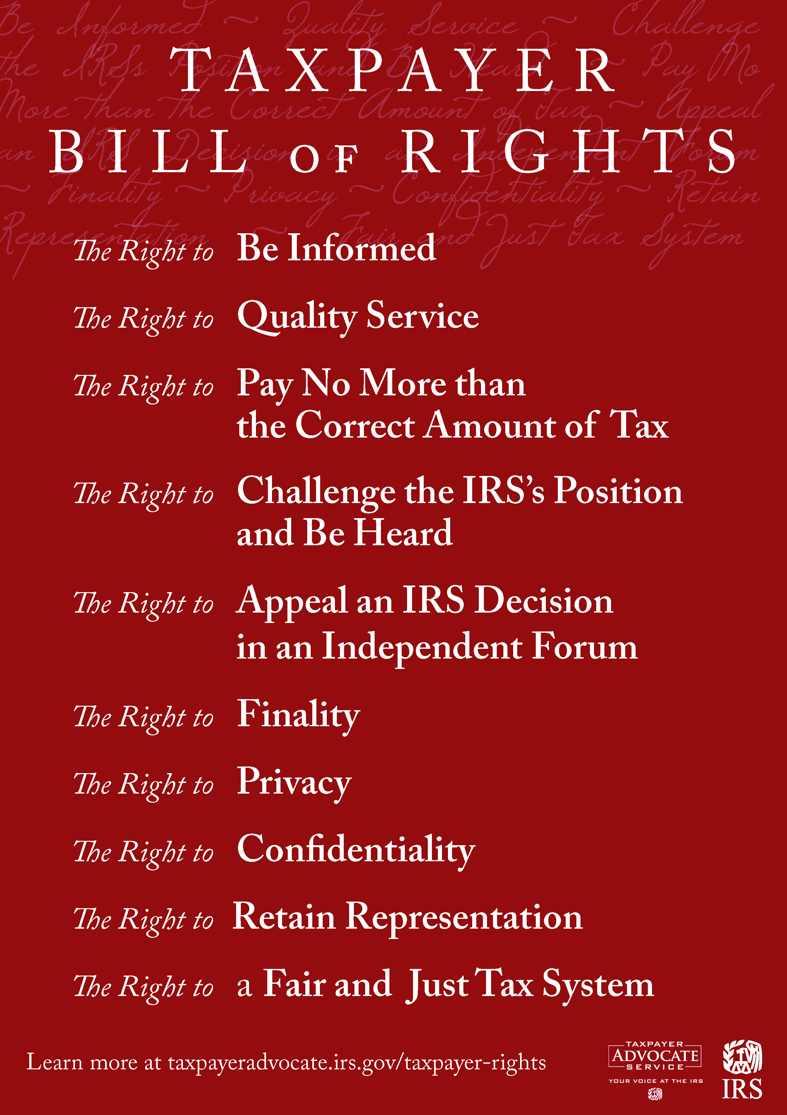 IRS Adopts Taxpayer Bill of Rights