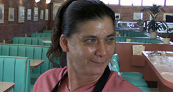 Waitress Julie Vollrath has worked at the same diner for over twenty years.