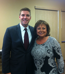 Zach Daigle, PreCheck's President and COO, and New Mexico Governor Susana Martinez