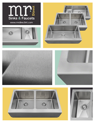 Apron Sinks from MR Direct. Models 405, 406, 407L and 407R.