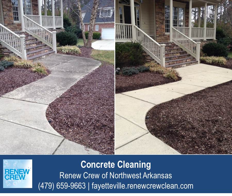 Complimentary Concrete Cleaning Estimates Available from Renew Crew of Northwest Arkansas