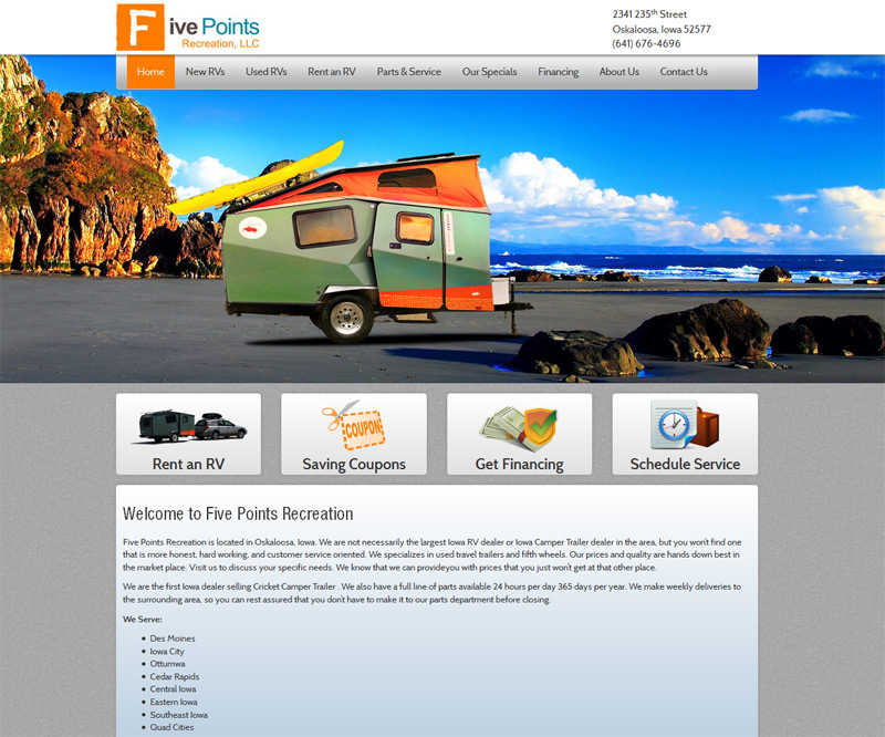 Five Points Recreation, Leading RV Dealership, Signed Up With AutoJini