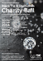 Tickets are still available for the 'Black Tie & Diamonds' Charity Ball to benefit The DDC Group Haiyan Relief Fund this Saturday, June 28 at Sheffield City Hall