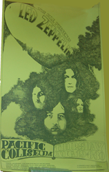 Vintage 1969-1972 Psychedelic Era Led Zeppelin Concert Posters