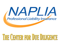 North American Professional Liability Insurance Agency (NAPLIA) and Center for Due Diligence Partner for the CFDD ‘14 Advisor Conference to provide exclusive resources, customized policies, expanded coverage and professional liability insurance discounts.