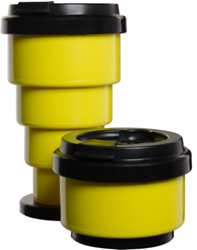 Yellow Collapse-A-Cup Travel Mug