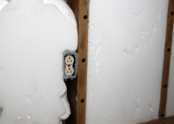 Injected as liquid, USA Premium Foam conforms to the contours of any impediments in the wall cavity.