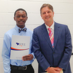 Joye Law Firm's Atty. Ken Harrell Awards a $2,000 Scholarships to Goose Creek Senior Cameron Carroll