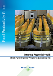 A new Food Productivity Guide for all food and beverage manufacturers from METTLER TOLEDO was developed as a food process and equipment selection reference tool for all food and beverage manufacturers.