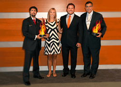 Luke Hillier Presents awards to Wounded Wear and Boulder Crest Retreat
