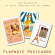 Amusing Photo Templates for Your Summer Photos with Flapnote Postcards
