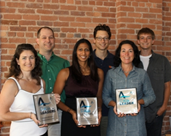 The SWA HERS team with their Indoor airPLUS awards from 2012, 2013, and 2014.