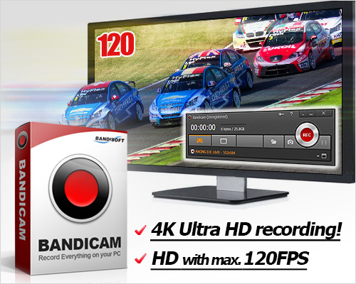Noisy shy fashion Bandisoft Announces Bandicam; Record 4K Ultra HD Video and Capture Up To  120 FPS Video With the New and Easy-to-Use Recording Software