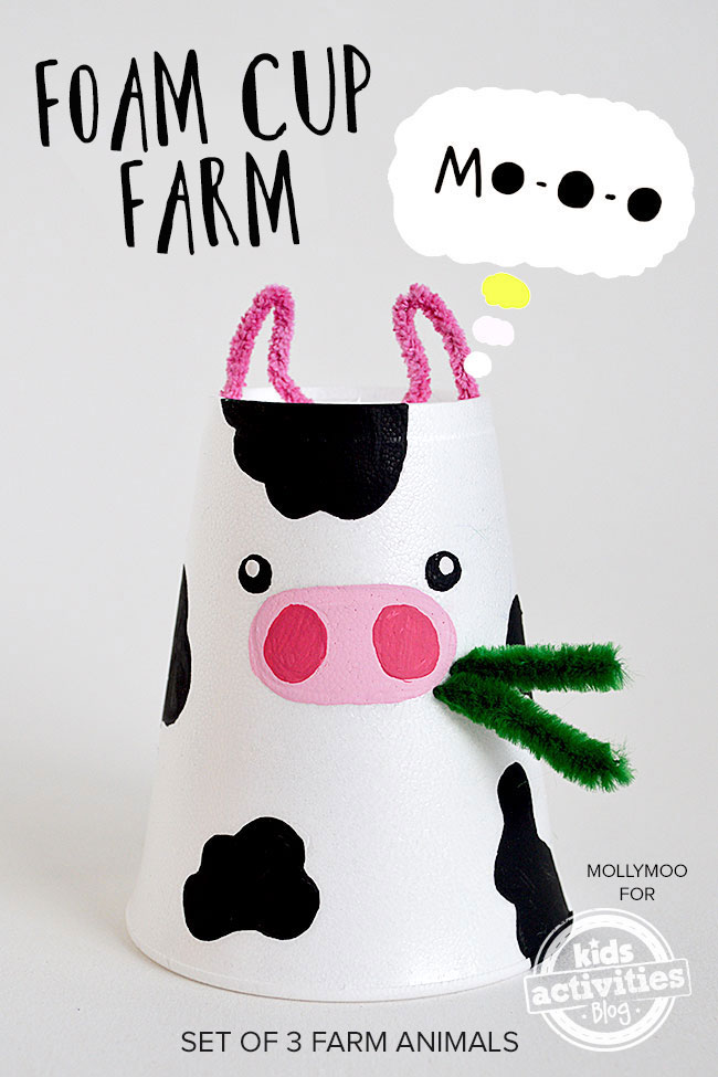 crafts cup foam farm activities