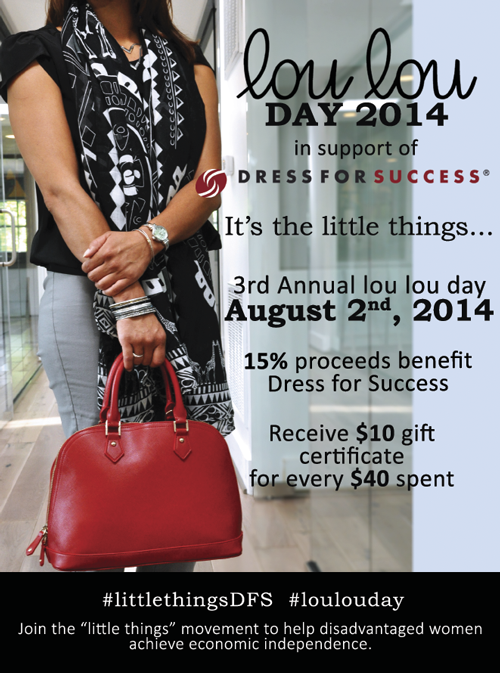 Lou Lou Boutiques Announces 2014 Dress for Success Charity Campaign Event