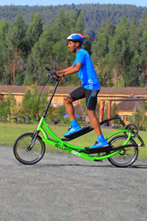 Halie Gebrselassie on ElliptiGO