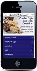 mobile site, brownie gifts