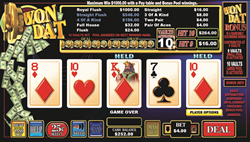 Won Dat Poker - Main Screen