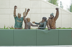 Lambeau Leap Statue