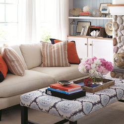Sunbrella Perspective New England Beach House Living Room