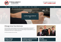 Chicago area tax attorney, Patrick Sheehan New Site Launch