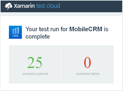 Xamarin Test Cloud Report on Resco Mobile CRM
