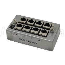 DIN Mountable Power Over Ethernet (PoE) Midspan/Injector