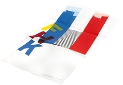 Fold-out poster celebrating the centenary of graphic design legend FHK Henrion. Alan Kitching’s design combines wood type based on Monotype typefaces to capture the spirit of Henrion’s work