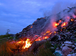 Trash burning worldwide