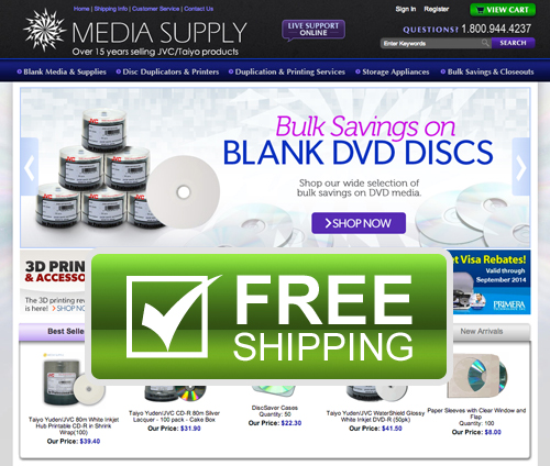 Media Supply Offers Complimentary Ground Shipping This Fall With No 