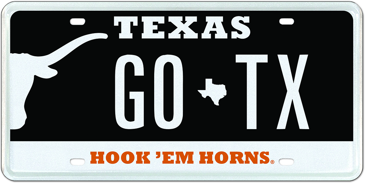 New University of Texas License Plates