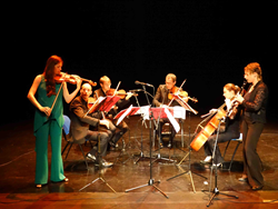Sabina Rakcheyeva and the Magma String Quartet.