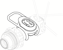 VeloComputer 9-axis Smart Sensor on a wheel hub