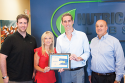 Nutricap Labs Make-A-Wish Fundraising Plaque Presentation