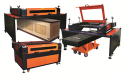 The z-table can be removed, large and heavy objects can be placed under the laser machine.