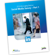 Jaffe co-authors 2014 Managing Partner Social Media Survey.