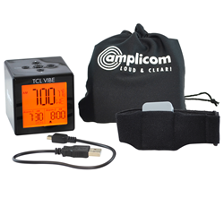Amplicom TCL Vibe Travel Alarm Clock with Vibration Wristband