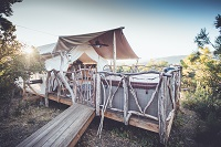 This luxury tent in California can be found near San Diego. www.glampinghub.com