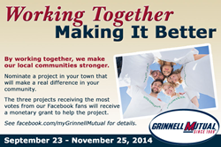 Grinnell Mutual Reinsurance Company; farm insurance; auto insurance; farming; agriculture; safety; loss prevention; Grinnell Mutual; Policy of Working Together; Manage My Account; Working Together Making It Better; myGrinnellMutual; Grinnell Select Insura