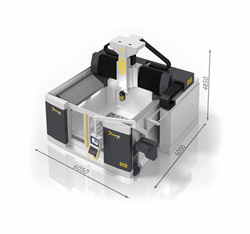 Photo of the Dinox 5-axis gantry milling machine