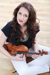 Sabina Rakcheyeva with her violin
