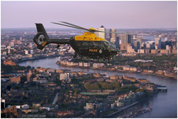 EC135T2 NPAS helicopter over London with Wescam MX-10