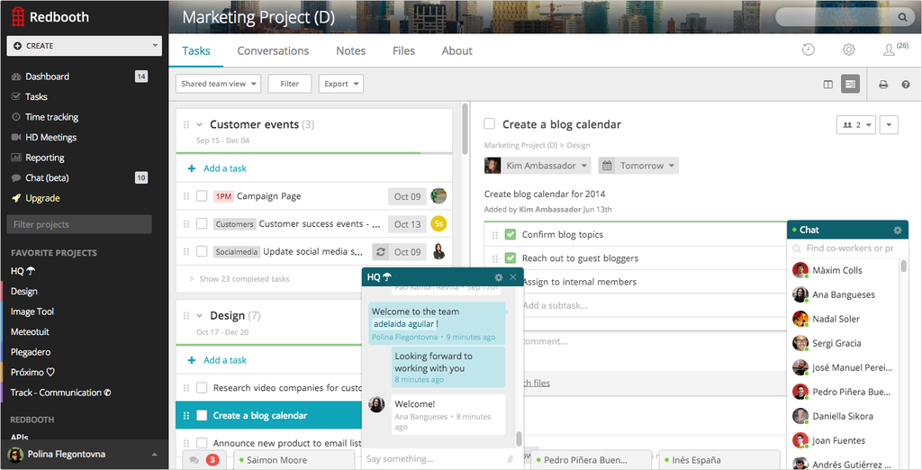 Redbooth Launches Industry’s First Integrated Chat for Team