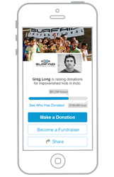 Peer to peer fundraising example
