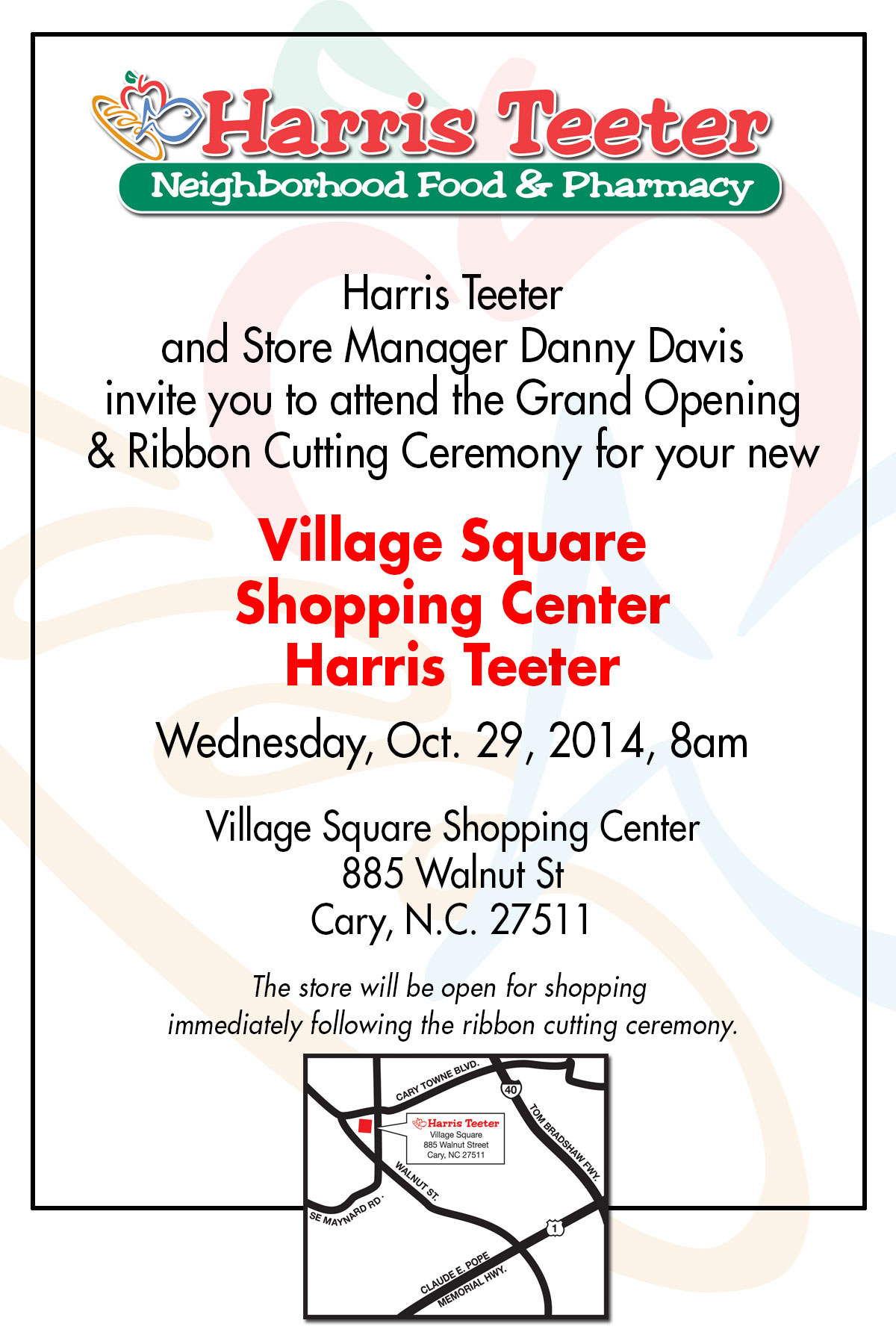 Grand Opening of Harris Teeter in Cary, N.C.