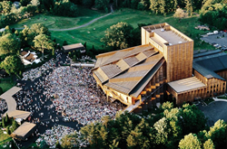 Ariel view of Filene Center at Wolf Trap National Park for the Performing Arts