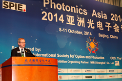 SPIE President Philip Stahl was among speakers during the opening ceremonies of SPIE/COS Photonics Asia 2014 in Beijing.