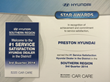 Preston Hyundai Service Department Earns Star Award
